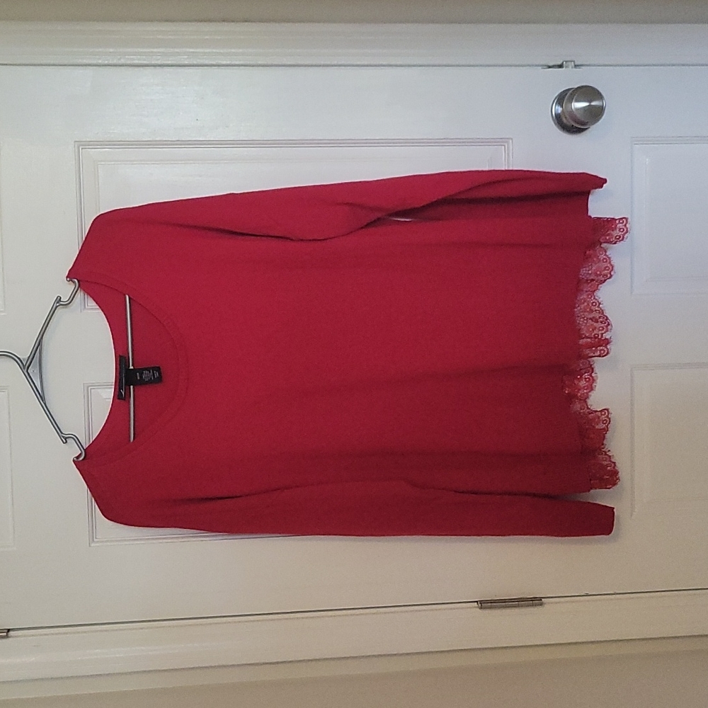 Lane Bryant Red Lace Sweater